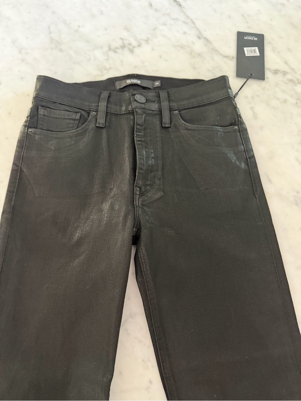 Hudson Jeans Barbara Coated High Waist Ankle Straight Leg Jeans - Women's - Picture 5 of 5